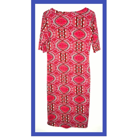 LULAROE Pink Paisley/Floral Fitted Dress - Picture 4 of 4